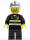Fire - Reflective Stripes, Black Legs, Silver Fire Helmet, Gray Beard