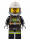 Fire - Reflective Stripes with Utility Belt, White Fire Helmet, Breathing Neck Gear with Air Tanks, Trans Black Visor, Peach Lips Open Mouth Smile