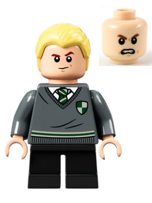 Draco Malfoy, Slytherin Sweater with Crest, Black Short Legs