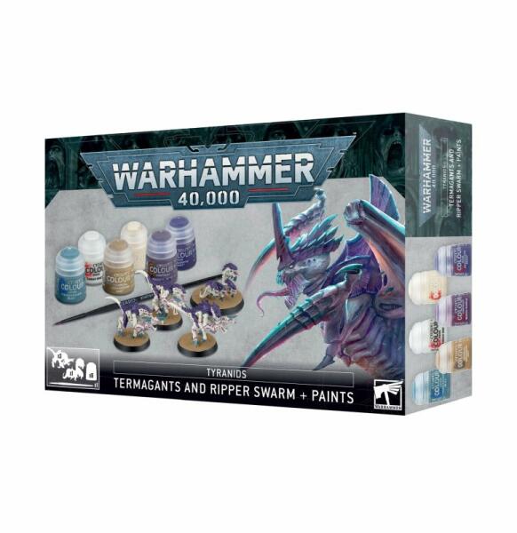 Warhammer 40000: Tyraniden Termaganten und Absorberschwarm + Farbset 60-13