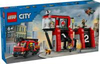 LEGO&reg; City Feuerwehrstation mit Drehleiterfahrzeug...