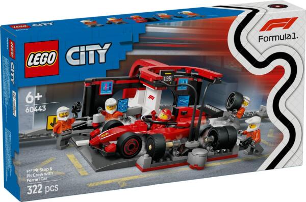 LEGO® City F1® Boxenstopp mit Boxencrew und Ferrari Flitzer (60443)