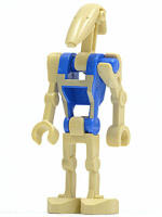 Battle Droid Pilot with Blue Torso with Tan Insignia and...