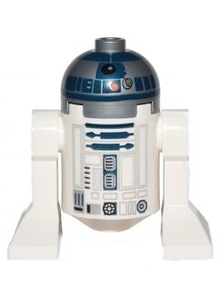 Astromech Droid, R2-D2, Flat Silver Head, Red Dots and Small Receptor
